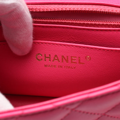 ミニマトラッセ チェーンショルダーバッグ レザー ピンク ゴールド金具 シャネル バッグ CHANEL