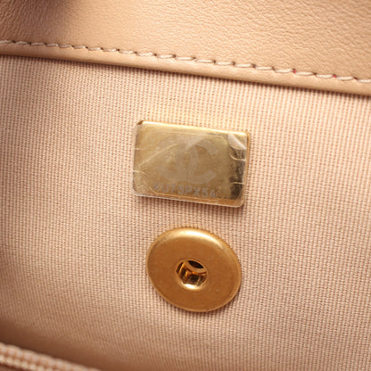 マトラッセ チェーンショルダーバッグ レザー ベージュ ゴールド金具 2WAY シャネル バッグ CHANEL