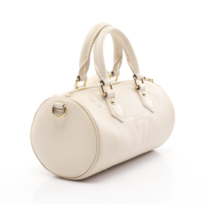 パピヨンBB モノグラムアンプラント クレーム ハンドバッグ レザー アイボリー 2WAY ルイヴィトン バッグ LOUIS VUITTON