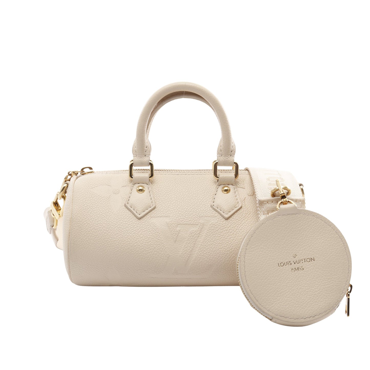パピヨンBB モノグラムアンプラント クレーム ハンドバッグ レザー アイボリー 2WAY ルイヴィトン バッグ LOUIS VUITTON