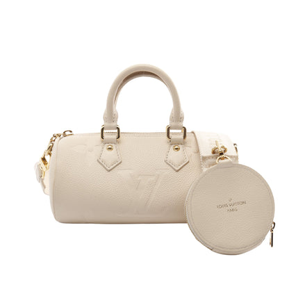 パピヨンBB モノグラムアンプラント クレーム ハンドバッグ レザー アイボリー 2WAY ルイヴィトン バッグ LOUIS VUITTON