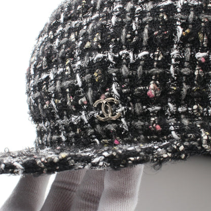 ココマーク キャスケット キャップ ツイード ブラック マルチカラー シャネル 財布・小物 CHANEL