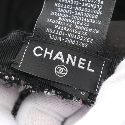 ココマーク キャスケット キャップ ツイード ブラック マルチカラー シャネル 財布・小物 CHANEL