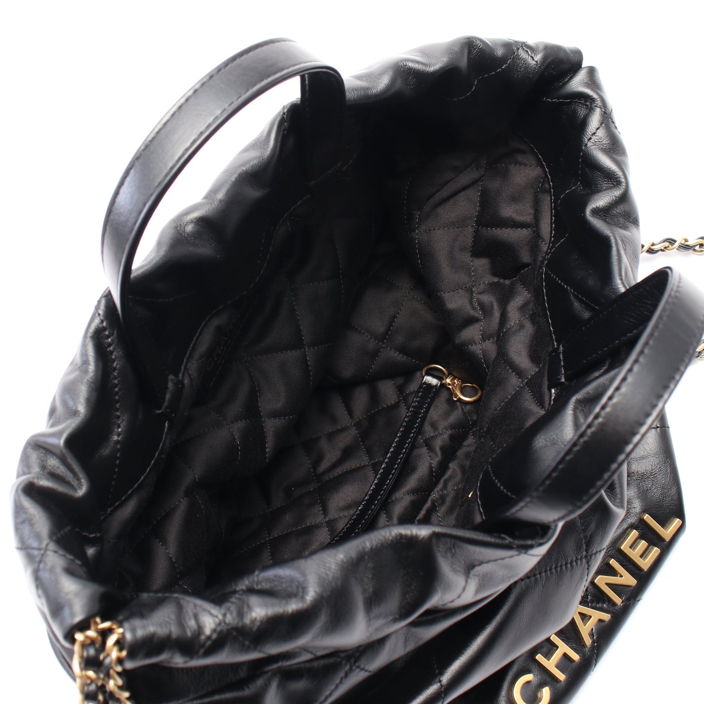 19 ディズヌフ マトラッセ バックパック リュックサック レザー ブラック ゴールド金具 シャネル バッグ CHANEL