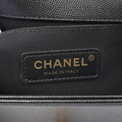 ボーイシャネル スモール チェーンショルダーバッグ キャビアスキン ブラック ゴールド金具 シャネル バッグ CHANEL
