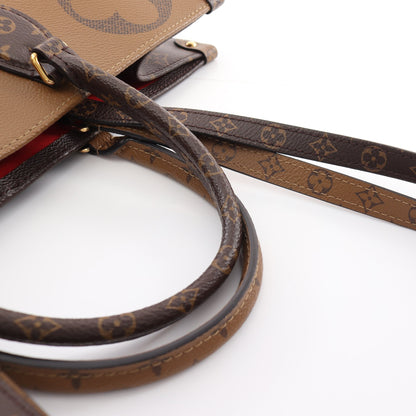 オンザゴーGM モノグラムジャイアント リバース ショルダーバッグ トートバッグ PVC ブラウン ベージュ 2WAY ルイヴィトン バッグ LOUIS VUITTON