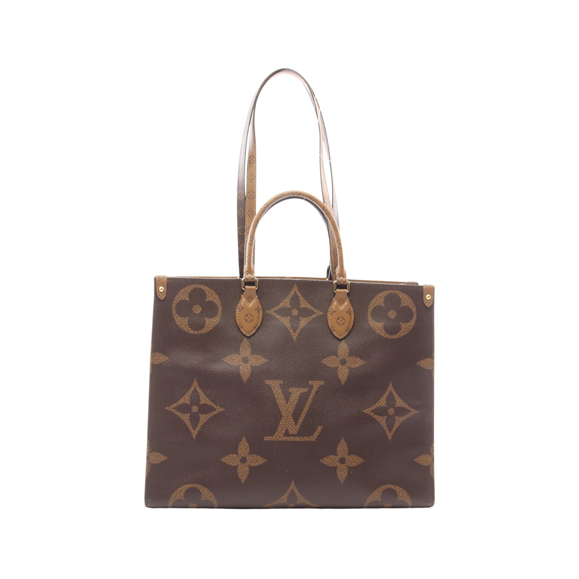 オンザゴーGM モノグラムジャイアント リバース ショルダーバッグ トートバッグ PVC ブラウン ベージュ 2WAY ルイヴィトン バッグ LOUIS VUITTON