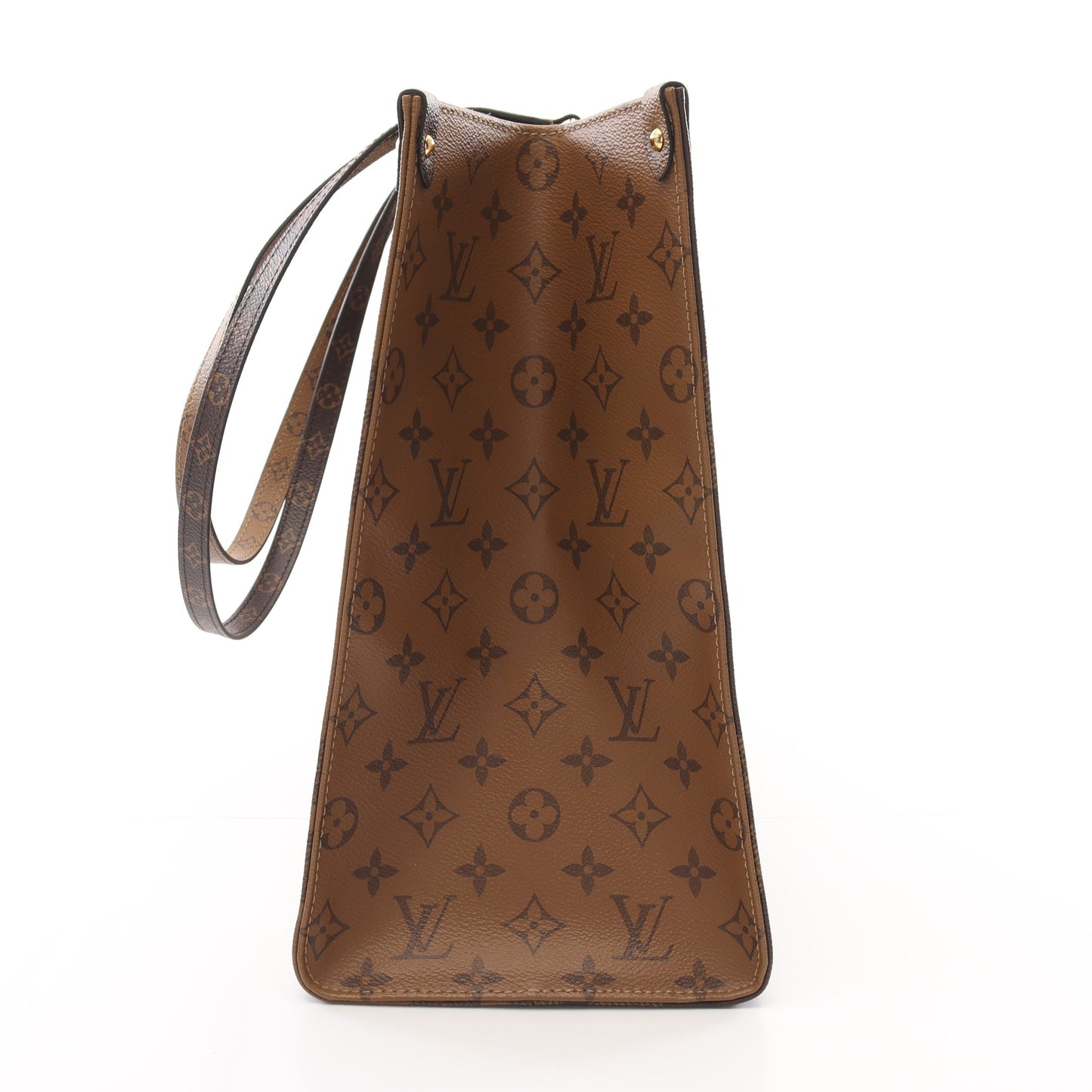 オンザゴーGM モノグラムジャイアント リバース ショルダーバッグ トートバッグ PVC ブラウン ベージュ 2WAY ルイヴィトン バッグ LOUIS VUITTON