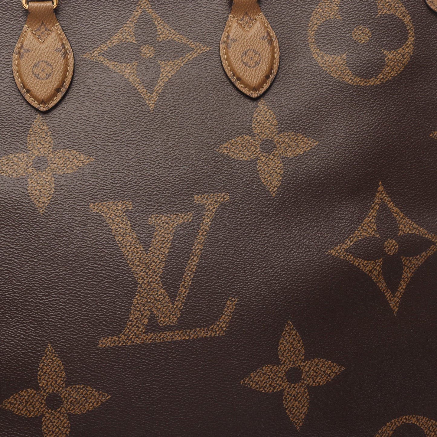 オンザゴーGM モノグラムジャイアント リバース ショルダーバッグ トートバッグ PVC ブラウン ベージュ 2WAY ルイヴィトン バッグ LOUIS VUITTON