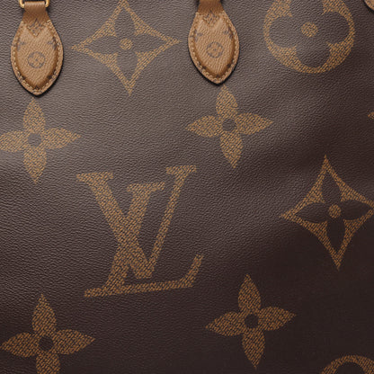 オンザゴーGM モノグラムジャイアント リバース ショルダーバッグ トートバッグ PVC ブラウン ベージュ 2WAY ルイヴィトン バッグ LOUIS VUITTON