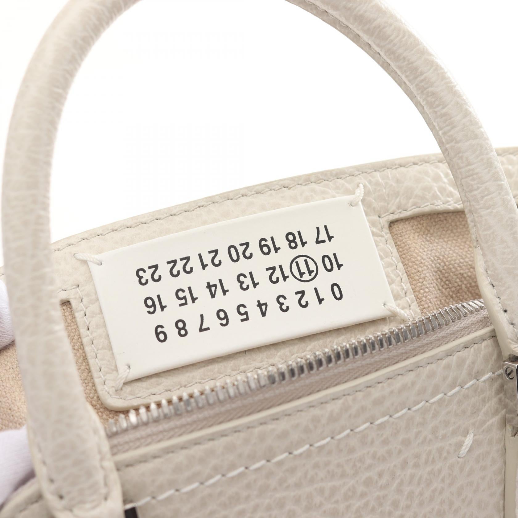 5AC マイクロ ハンドバッグ レザー ホワイト 2WAY メゾン