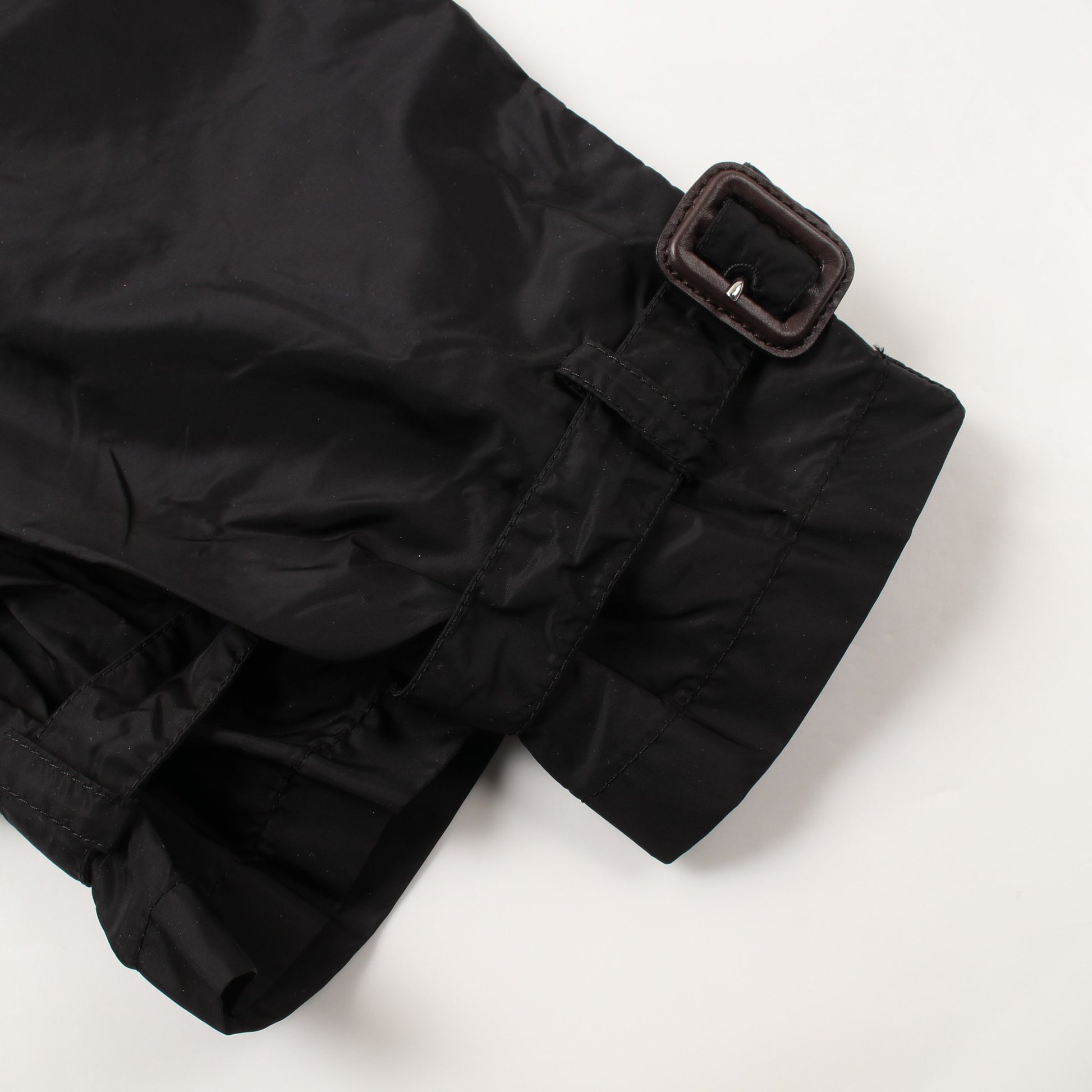 RE-NYLON トレンチコート ナイロン ブラック プラダ アウター PRADA