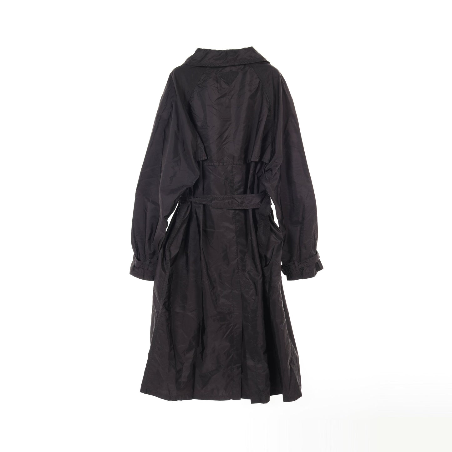 RE-NYLON トレンチコート ナイロン ブラック プラダ アウター PRADA