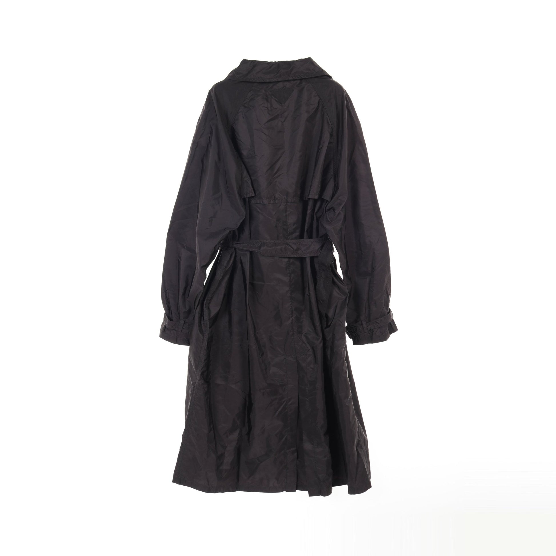 RE-NYLON トレンチコート ナイロン ブラック プラダ アウター PRADA