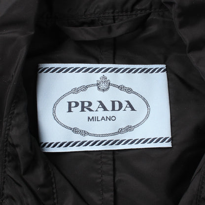 RE-NYLON トレンチコート ナイロン ブラック プラダ アウター PRADA