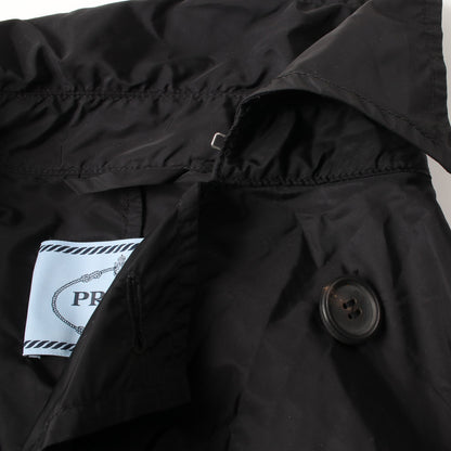 RE-NYLON トレンチコート ナイロン ブラック プラダ アウター PRADA