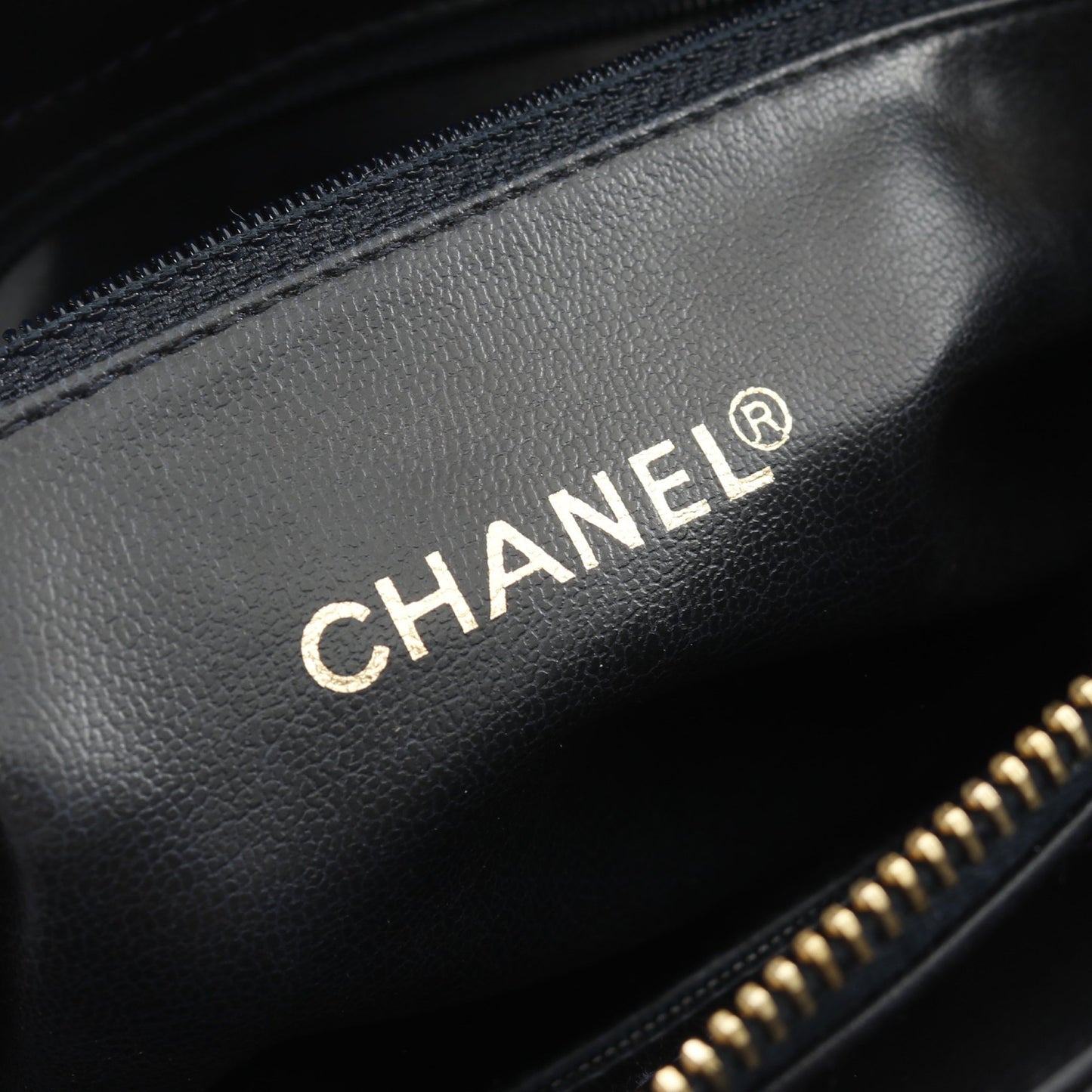 シェブロン Vステッチ ハンドバッグ ラムスキン ダークネイビー ゴールド金具 2WAY ヴィンテージ シャネル バッグ CHANEL