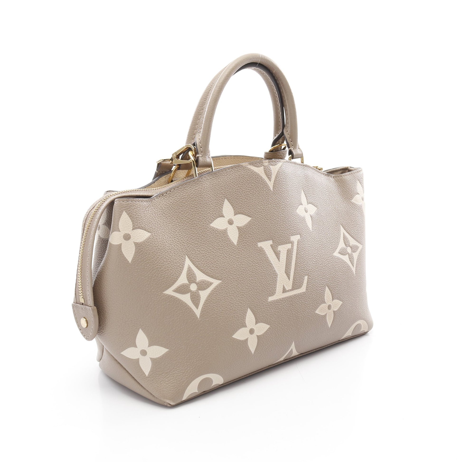 プティ パレPM モノグラムアンプラント トゥルトレール クレーム ハンドバッグ レザー グレーベージュ 2WAY ルイヴィトン バッグ LOUIS VUITTON