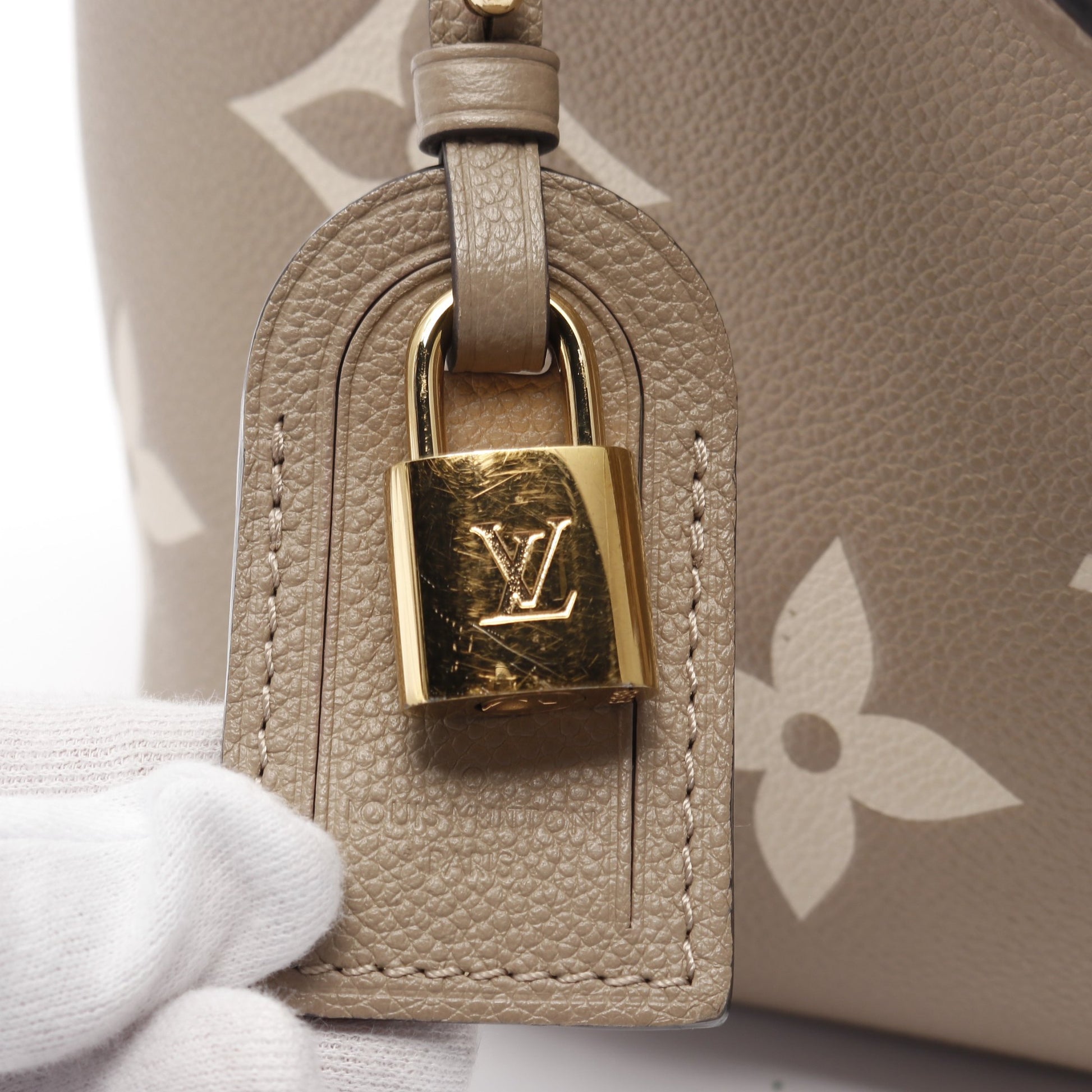 プティ パレPM モノグラムアンプラント トゥルトレール クレーム ハンドバッグ レザー グレーベージュ 2WAY ルイヴィトン バッグ LOUIS VUITTON
