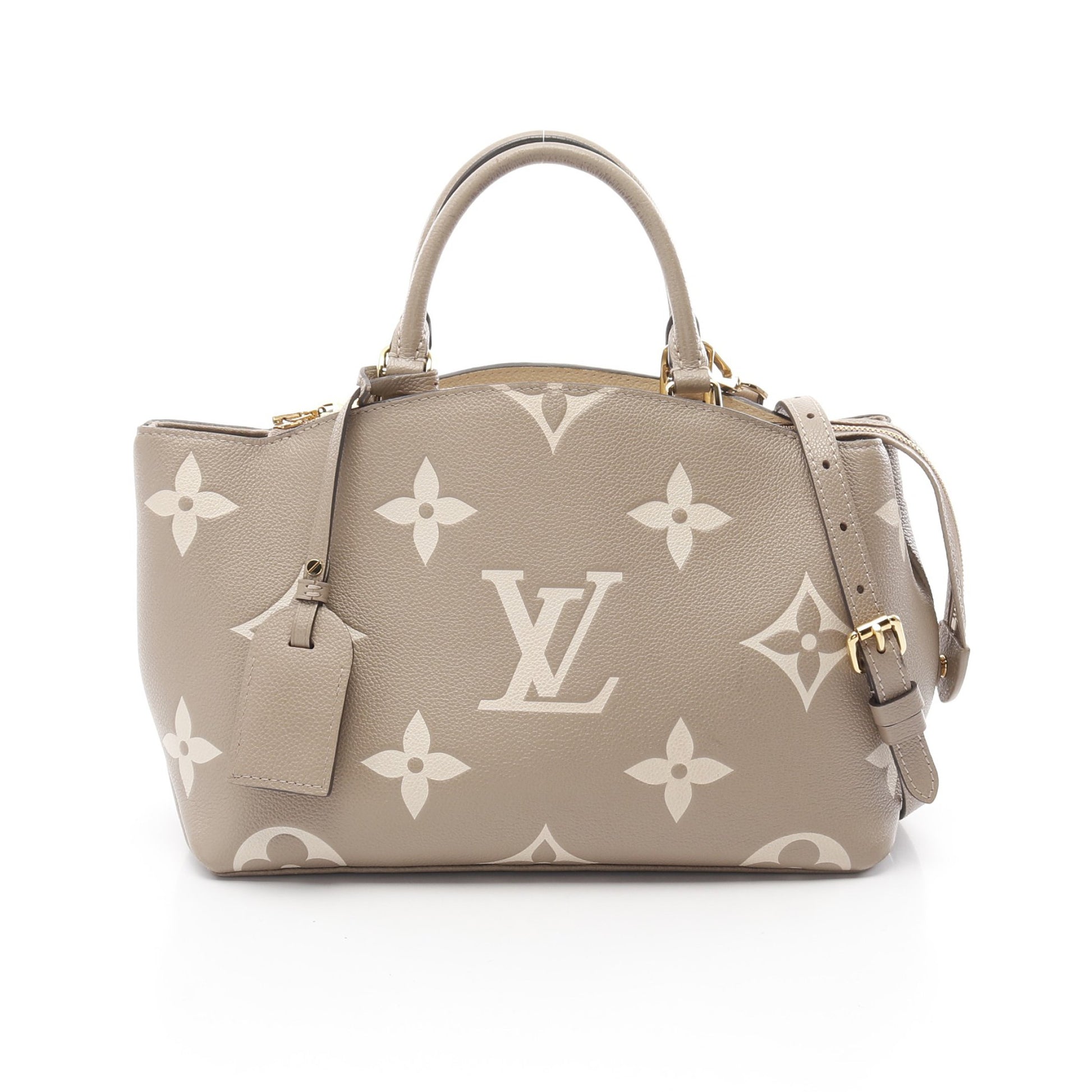 プティ パレPM モノグラムアンプラント トゥルトレール クレーム ハンドバッグ レザー グレーベージュ 2WAY ルイヴィトン バッグ LOUIS VUITTON