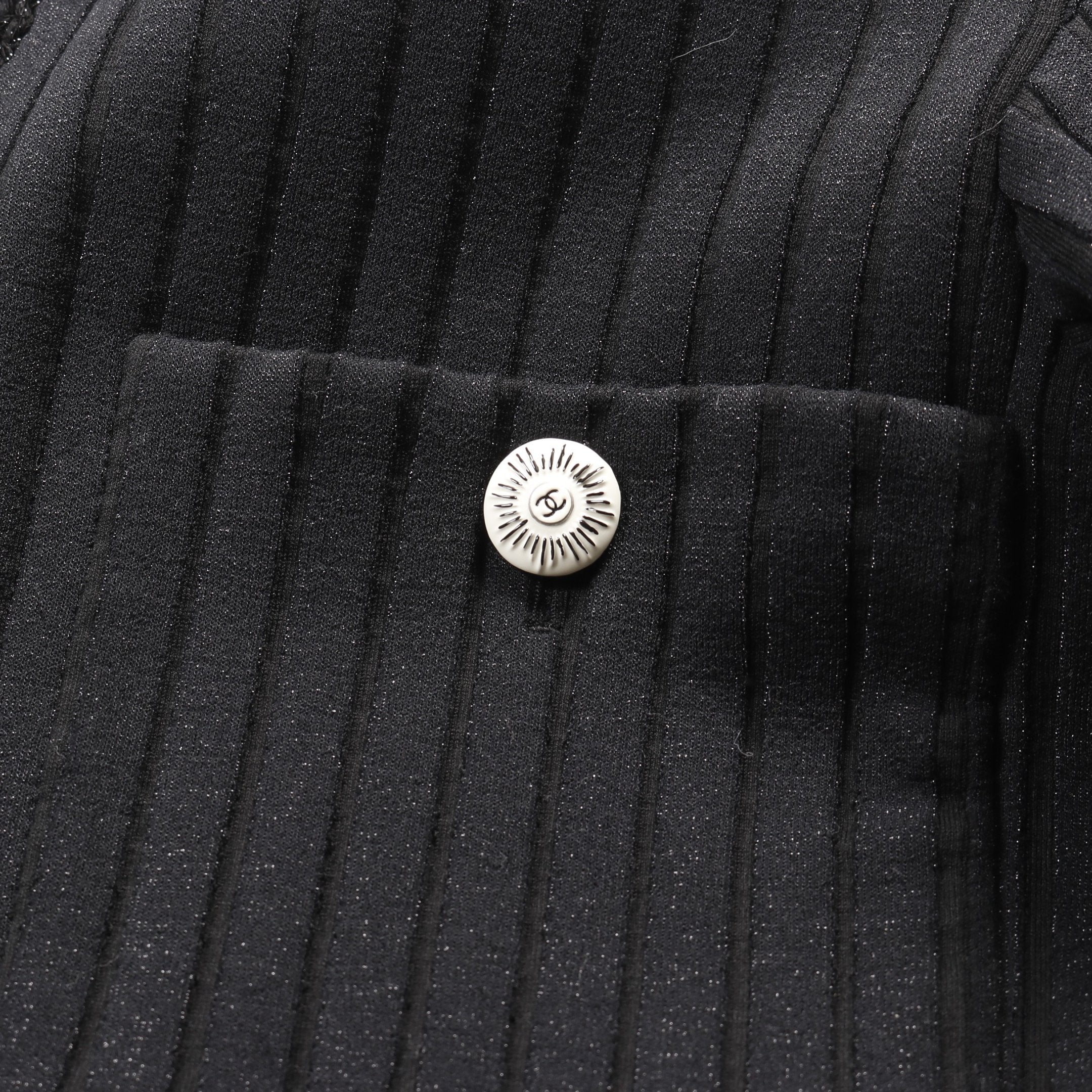 ノーカラージャケット ナイロン コットン ブラック ホワイト 22C