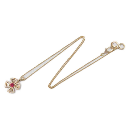 フィオレヴァーネックレス ダイヤ ネックレス K18PG（ピンクゴールド） ダイヤモンド レッド クリア ブルガリ アクセサリー BVLGARI