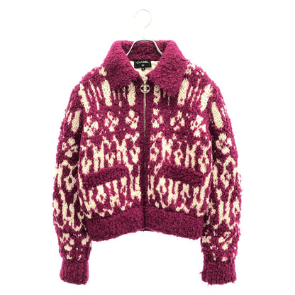 ニットブルゾン ブルゾン ウール ピンク シャネル アウター CHANEL