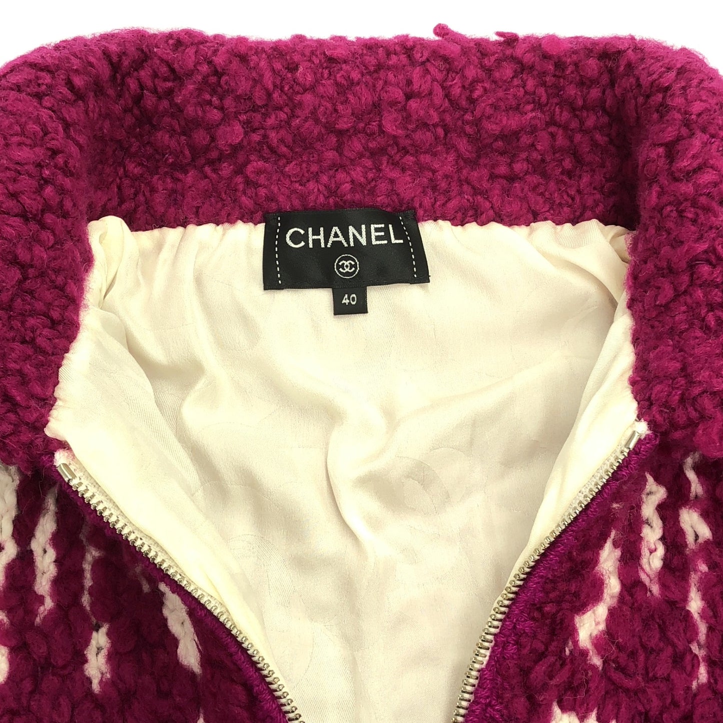 ニットブルゾン ブルゾン ウール ピンク シャネル アウター CHANEL