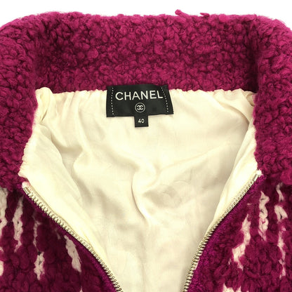 ニットブルゾン ブルゾン ウール ピンク シャネル アウター CHANEL