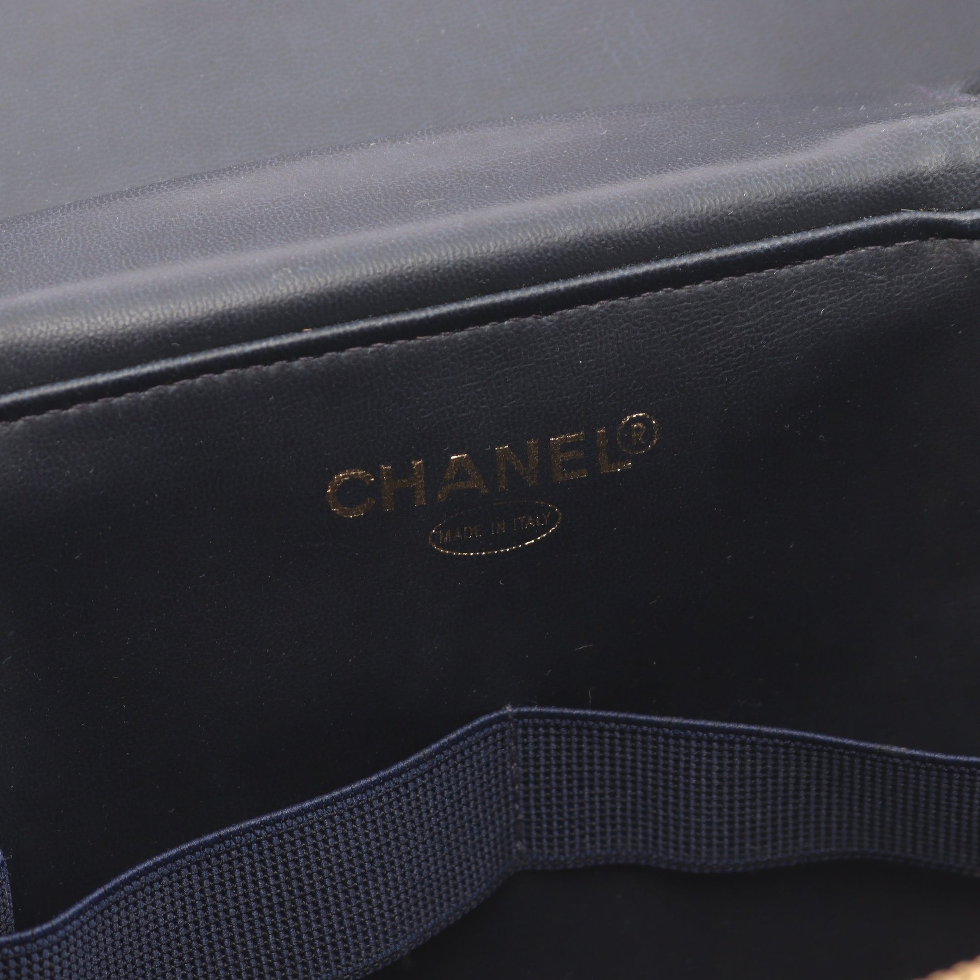 ココマーク ハンドバッグ バニティバッグ デニム インディゴブルー ゴールド金具 2WAY シャネル バッグ CHANEL