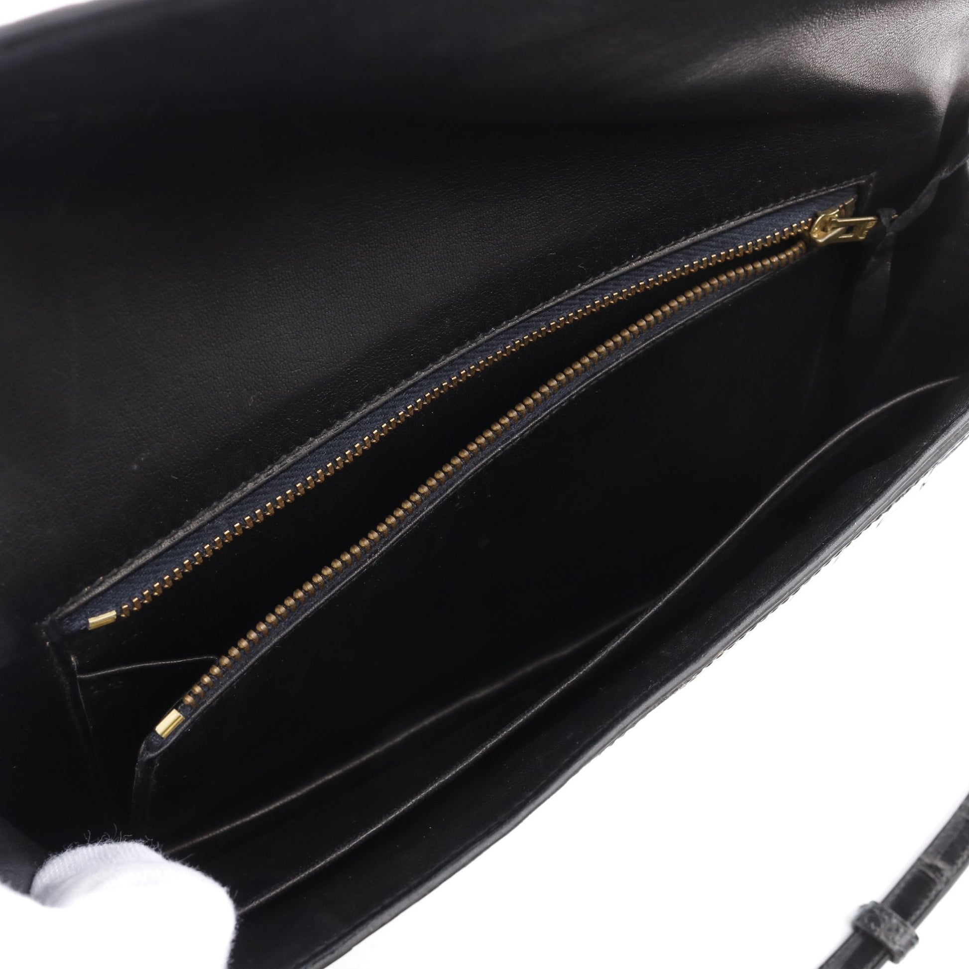 リディ ショルダーバッグ クロコダイル ポロサスリセ ブラック ゴールド金具 ヴィンテージ ○P刻印 エルメス バッグ HERMES