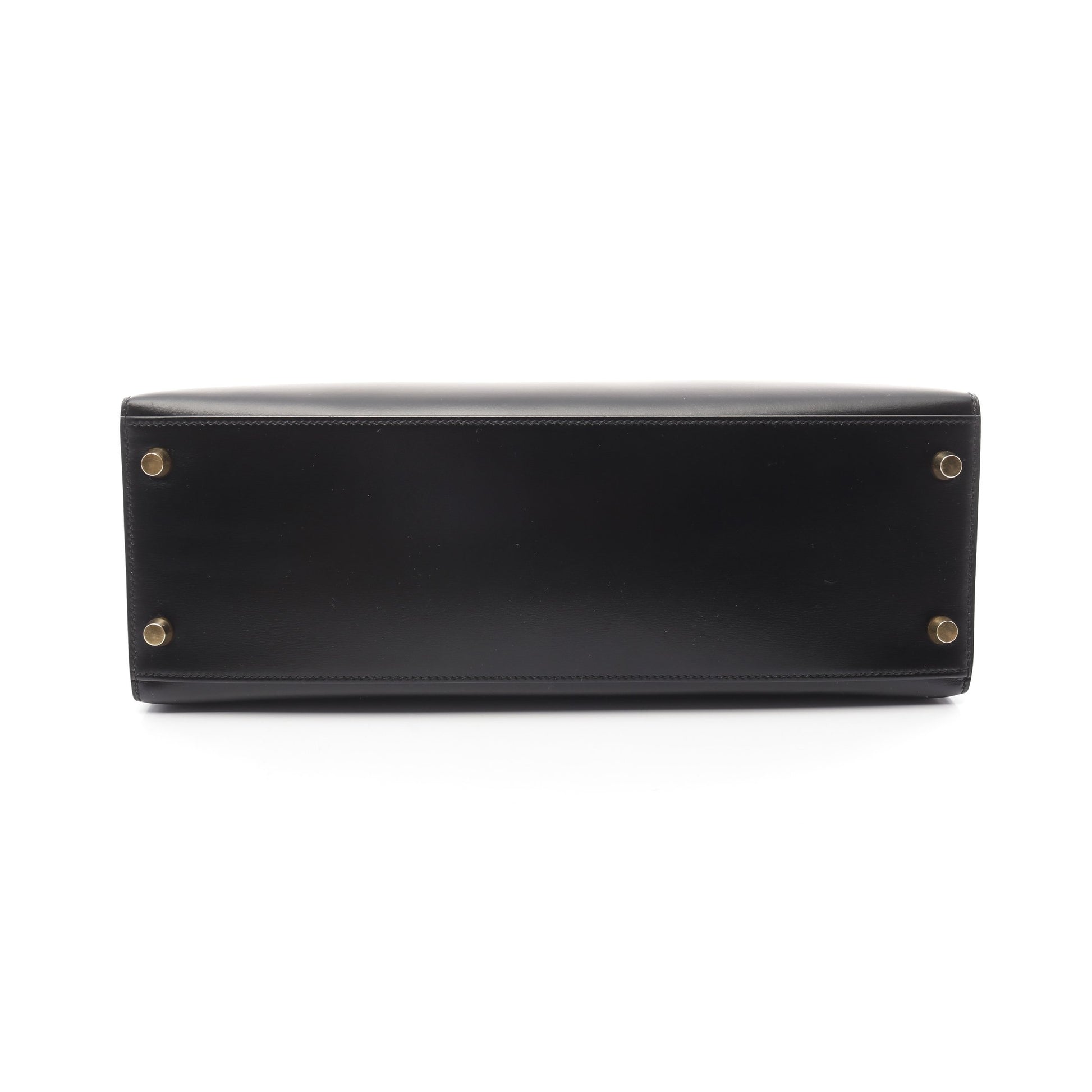ケリー32 ハンドバッグ ボックスカーフ ブラック ゴールド金具 外縫い 2WAY ○A刻印 エルメス バッグ HERMES