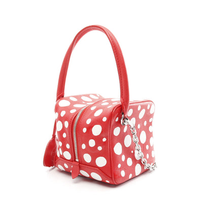 LOUIS VUITTON × 草間彌生 モノグラムアンプラント ハンドバッグ レザー レッド ホワイト 2WAY ルイヴィトン バッグ LOUIS VUITTON