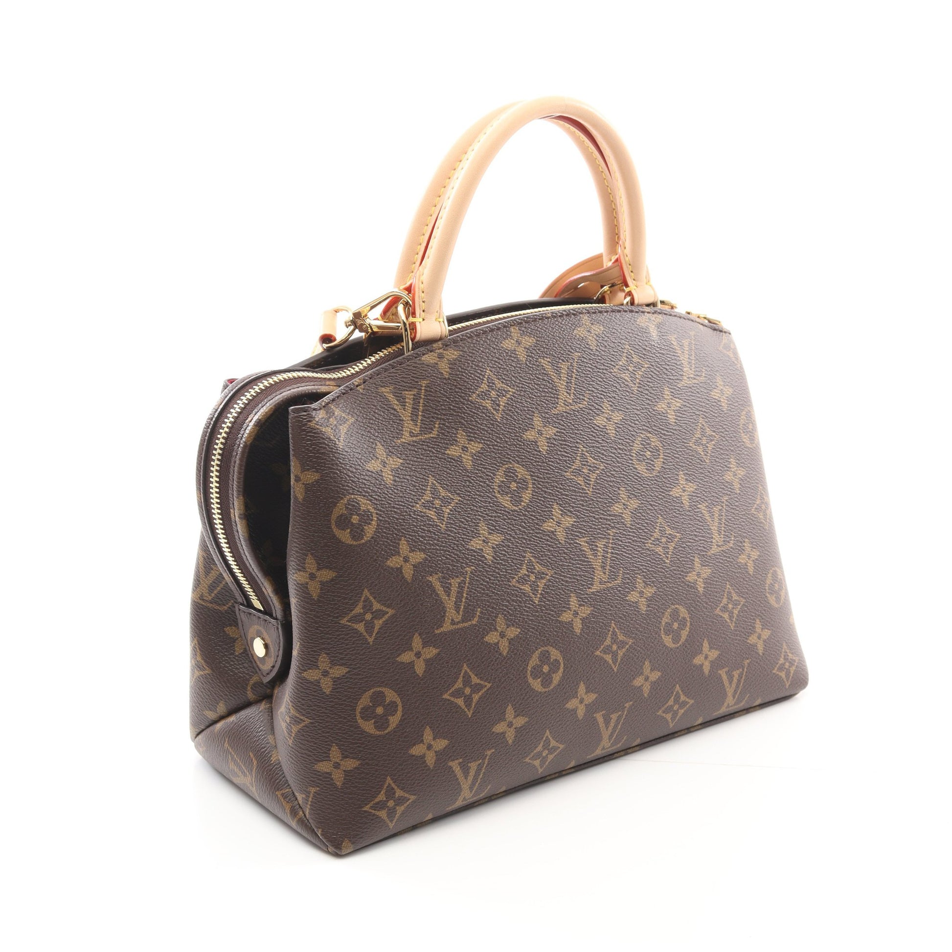プティ パレPM モノグラム ハンドバッグ PVC レザー ブラウン 2WAY ルイヴィトン バッグ LOUIS VUITTON