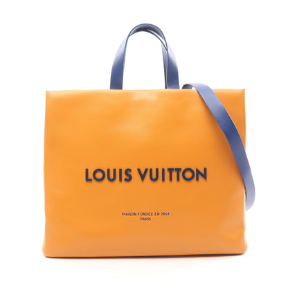 ショッパー トート MM サフラン ハンドバッグ トートバッグ レザー オレンジ 2WAY ルイヴィトン バッグ LOUIS VUITTON