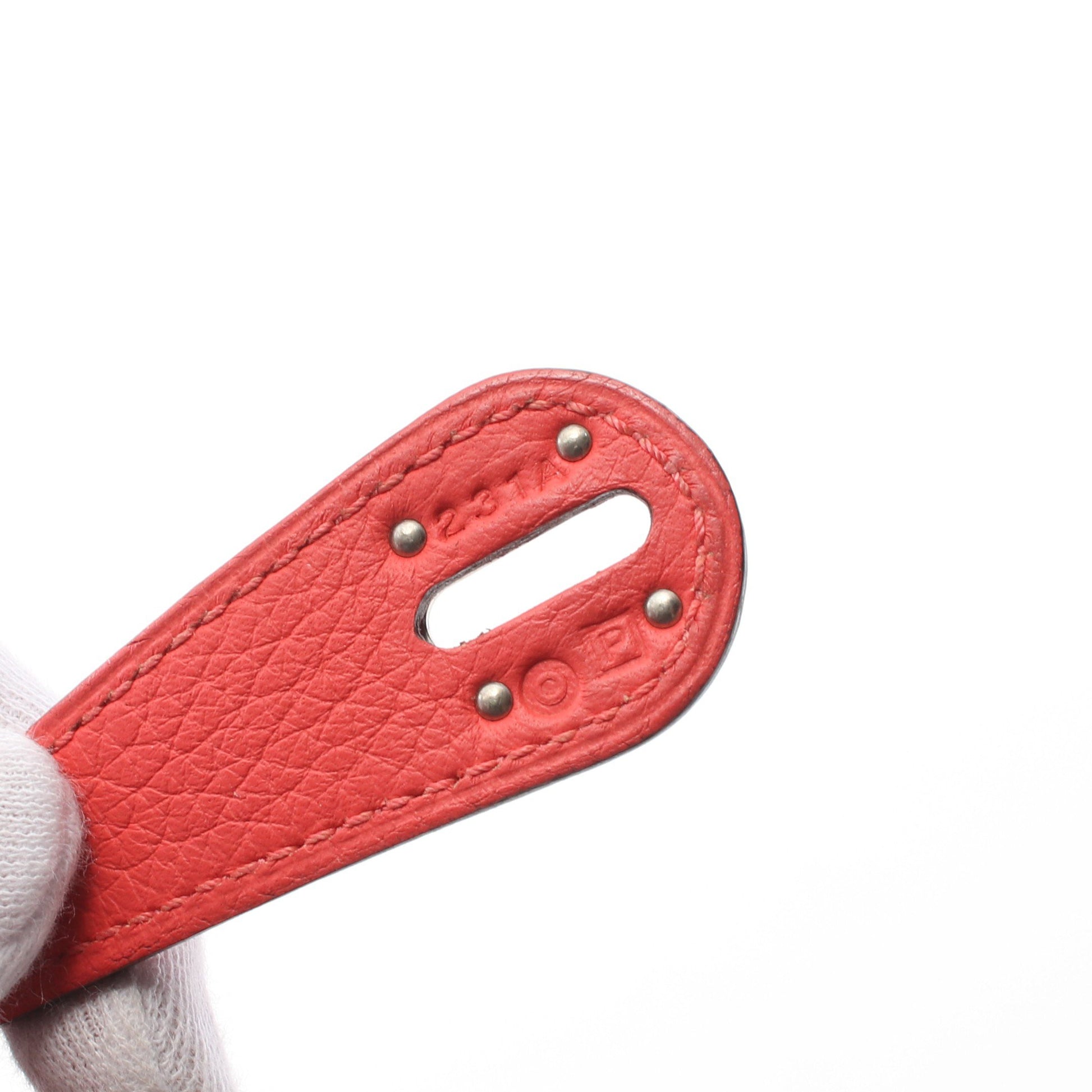 リンディ26 ルージュガランス ショルダーバッグ トリヨンクレマンス レッド シルバー金具 □P刻印 エルメス バッグ HERMES