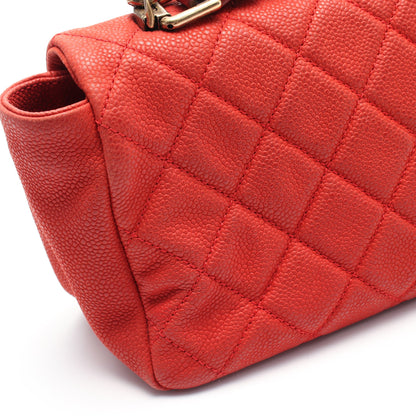マトラッセ チェーンショルダーバッグ キャビアスキン レッド ゴールド金具 シャネル バッグ CHANEL