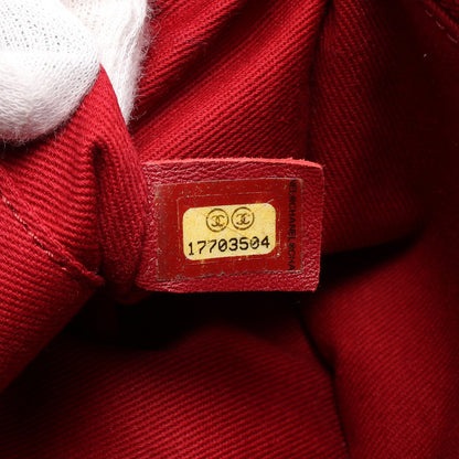 マトラッセ チェーンショルダーバッグ キャビアスキン レッド ゴールド金具 シャネル バッグ CHANEL