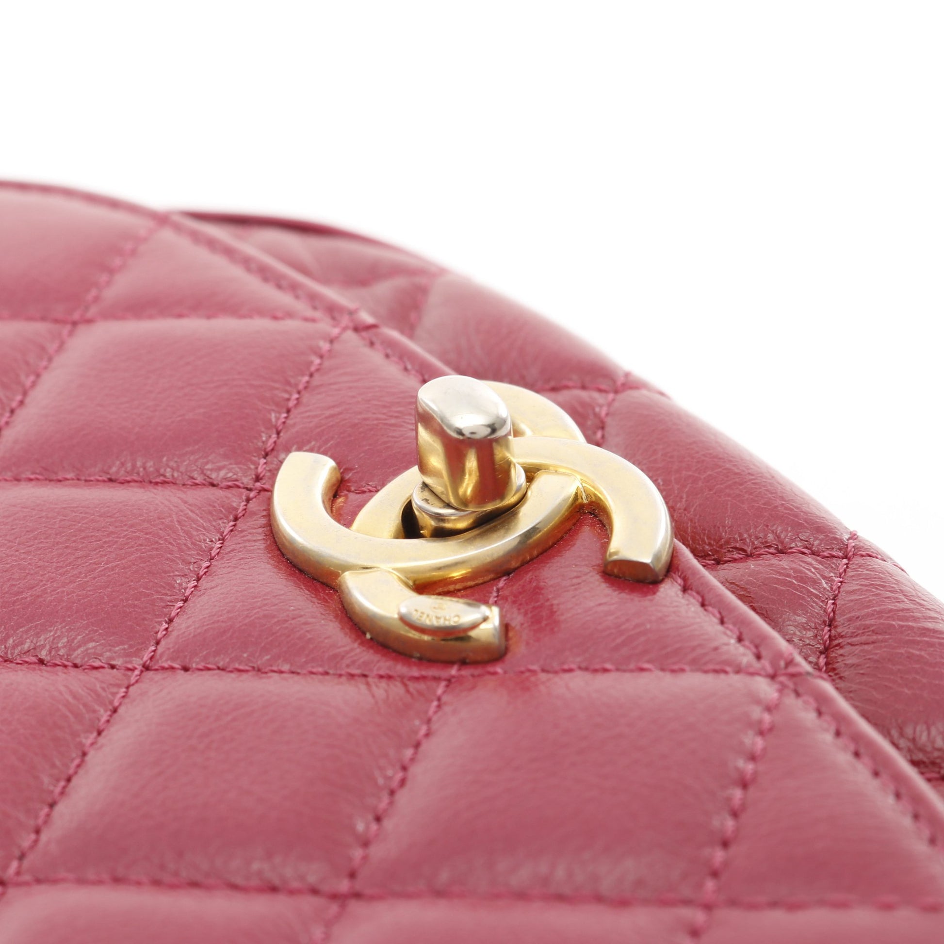 マトラッセ チェーンハンドバッグ レザー ピンクパープル ゴールド金具 2WAY シャネル バッグ CHANEL