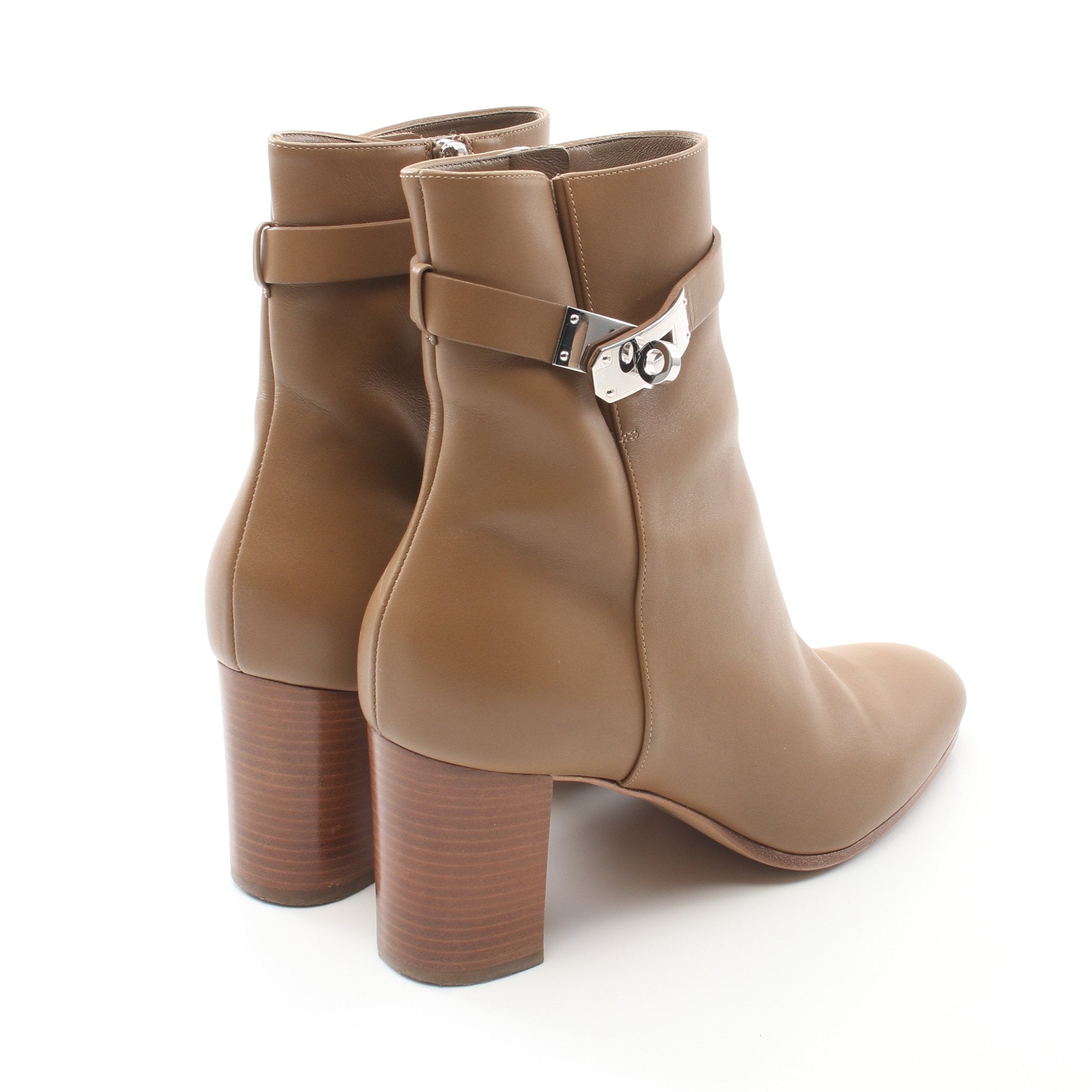 サンジェルマン ショート ブーツ レザー ライトブラウン エルメス – RECLO