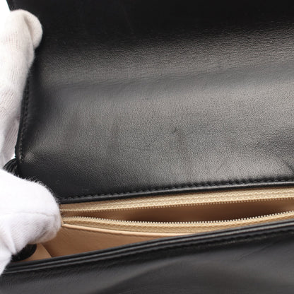 マトラッセ チェーンショルダーバッグ メタルハンドル ラムスキン ブラック ゴールド金具 2WAY シャネル バッグ CHANEL