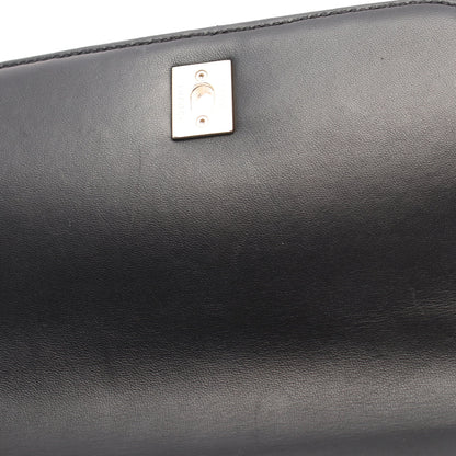 マトラッセ チェーンショルダーバッグ メタルハンドル ラムスキン ブラック ゴールド金具 2WAY シャネル バッグ CHANEL
