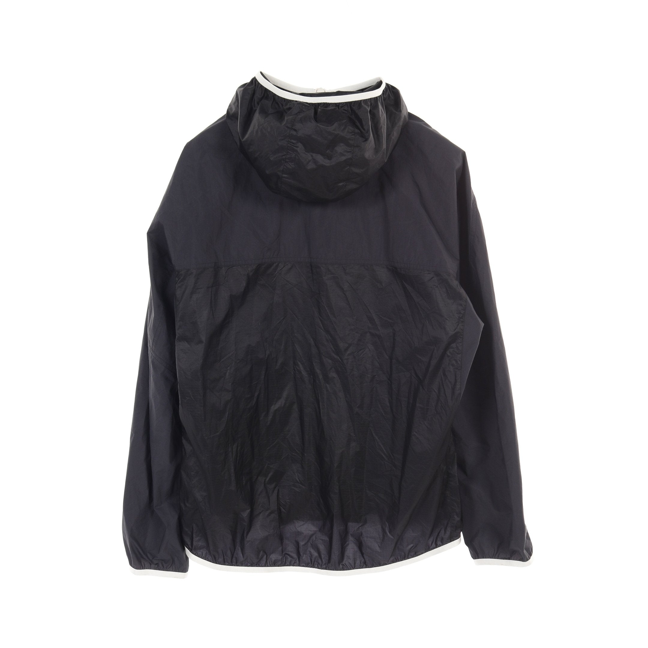 Moncler 黒 ジップアップ フード付きジャケット ナイロンジャケット