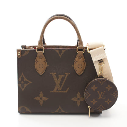 オンザゴーPM モノグラムリバース ハンドバッグ PVC ブラウン ベージュ ルイヴィトン バッグ LOUIS VUITTON