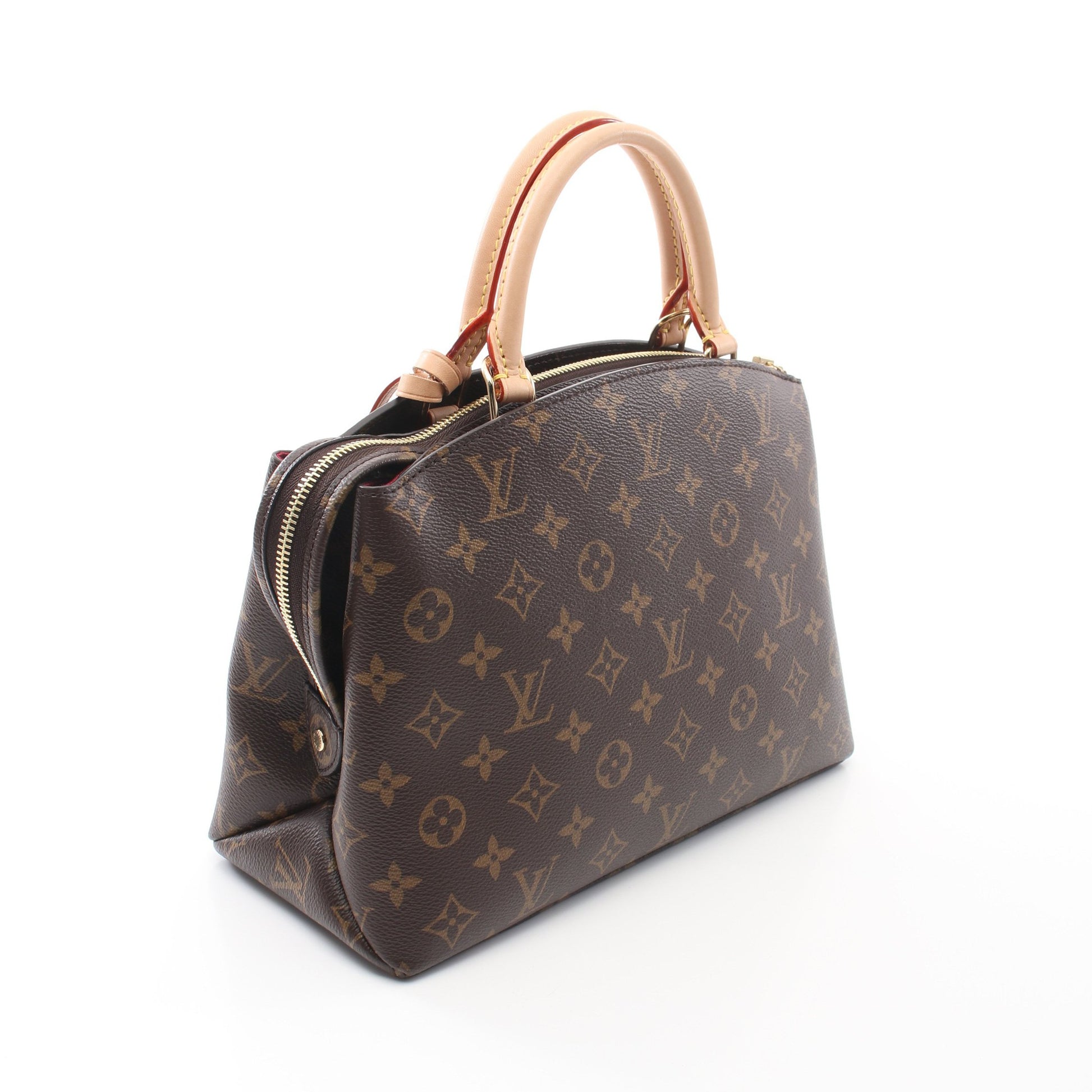 プティ パレPM モノグラム ハンドバッグ PVC レザー ブラウン 2WAY ルイヴィトン バッグ LOUIS VUITTON