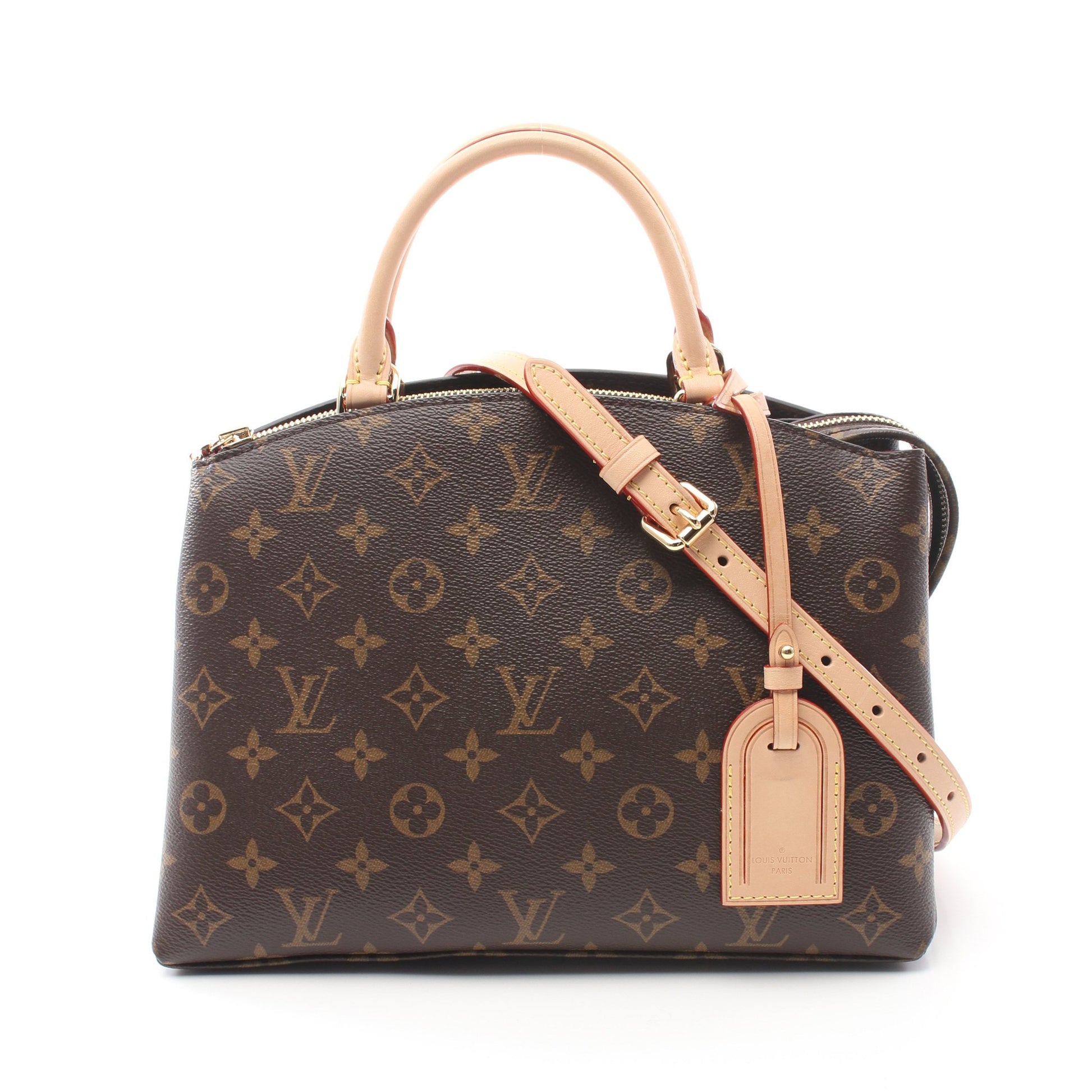 プティ パレPM モノグラム ハンドバッグ PVC レザー ブラウン 2WAY ルイヴィトン バッグ LOUIS VUITTON