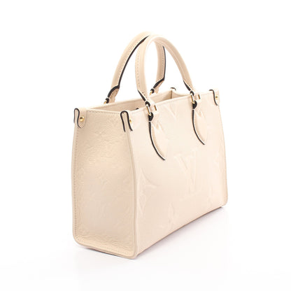 オンザゴーPM モノグラムアンプラント クレーム ハンドバッグ レザー アイボリー 2WAY ルイヴィトン バッグ LOUIS VUITTON