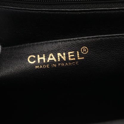 マトラッセ トップハンドル ハンドバッグ キャビアスキン ブラック ゴールド金具 シャネル バッグ CHANEL