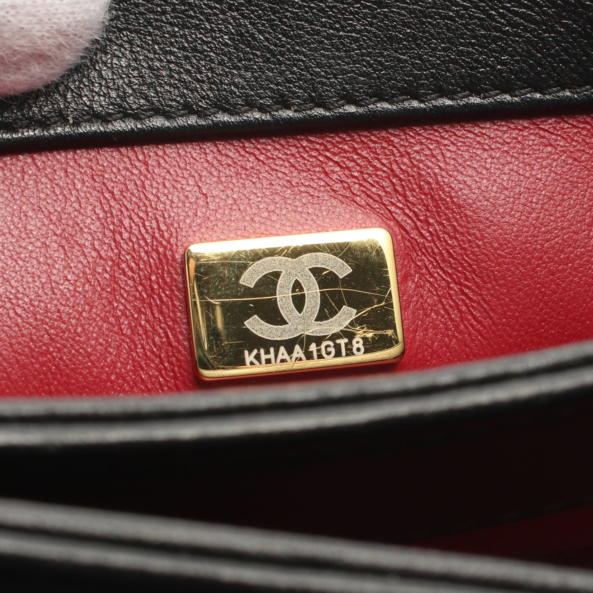 マトラッセ チェーンショルダーバッグ ラムスキン ブラック ゴールド金具 シャネル バッグ CHANEL