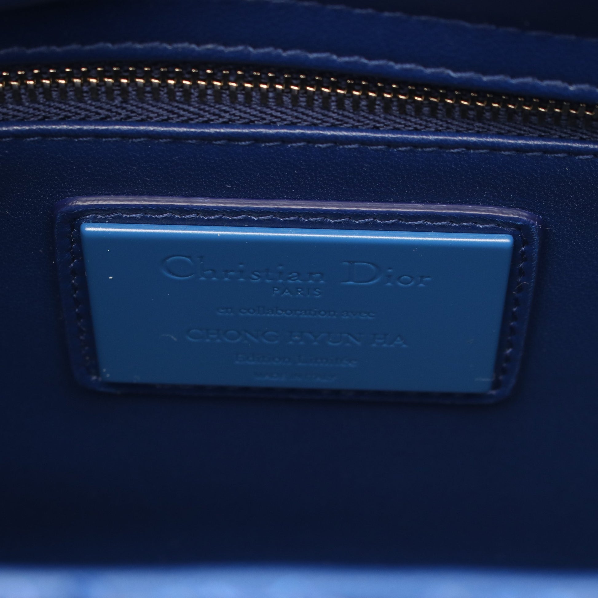 LADY DIOR レディディオール ハンドバッグ ツイード ダークブルー ブルー 2WAY クリスチャンディオール バッグ Christian Dior